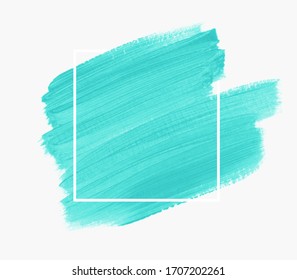 Mint brush paint background vector. Perfect design for headline, logo and sale banner.