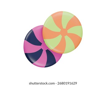 Icono de caramelo de menta Ilustración 3D Render