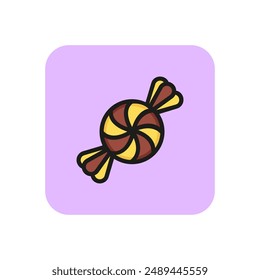 Mint candy line icon. Sweets, Christmas, lollipop. Dessert concept. Holiday concept. Vector illustration can be used for topics like food, celebration, unhealthy eating