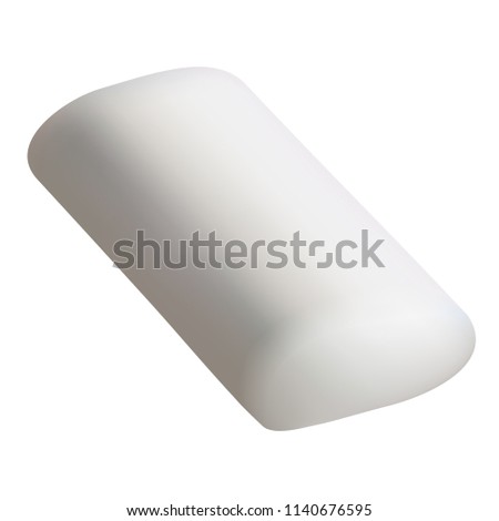 Mint chewing gum mockup. Realistic illustration of mint chewing gum vector mockup for web design isolated on white background