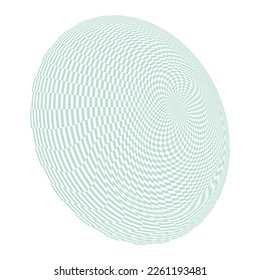 mint color abstract sphere wavy checkered design