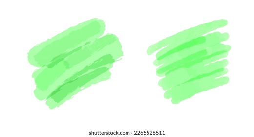 Mint color, light green background stroke, shape made with wet watercolor and dry brush, close to rectangle. Abstract indication, highlight. Simple background, artistic doodle isolated on white