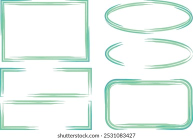 mint color marker frames set