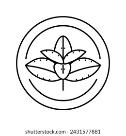 mint cosmetic plant line icon vector. mint cosmetic plant sign. isolated contour symbol black illustration