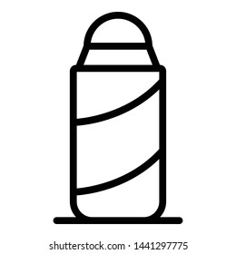 Mint deodorant roll icon. Outline mint deodorant roll vector icon for web design isolated on white background