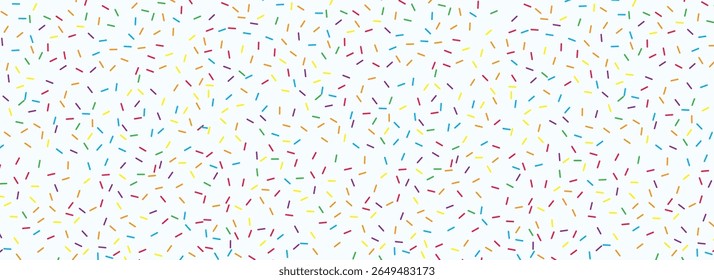 Mint donut sprinkles seamless pattern. Dessert sugar candy background. Cake glaze icing overlay for decorative banner, poster, template. Cupcake or ice cream topping texture wallpaper. Vector