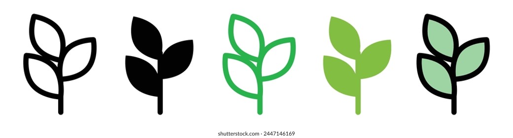 Mint Essence Product Packaging Icon for Herbal Ingredient Identification