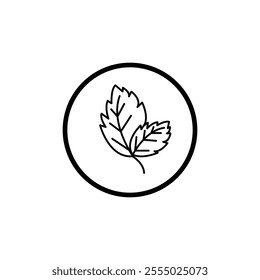 Mint essenced icon Symbol mark in Outline style