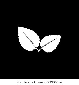 Mint Flat Icon On Black Background