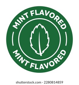 Mint flavored icon Rounded outlined vector icons in green color.