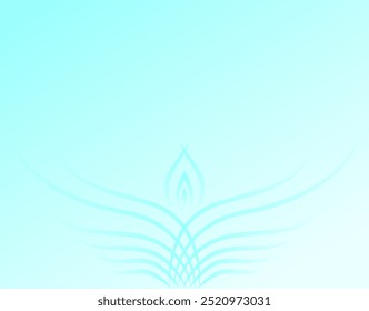 Fundo de gradiente de menta com padrão de asa translúcido