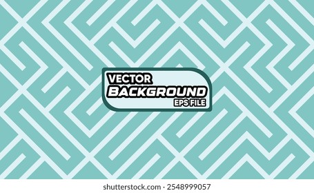 Mint Green Abstract Geometric Pattern with Maze-Like Intertwined Lines
