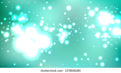 Mint Green Blurred Bokeh Background
