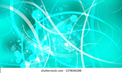 Mint Green Bokeh Background