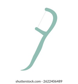 Mint Green Dental Floss Pick icon. Vector.