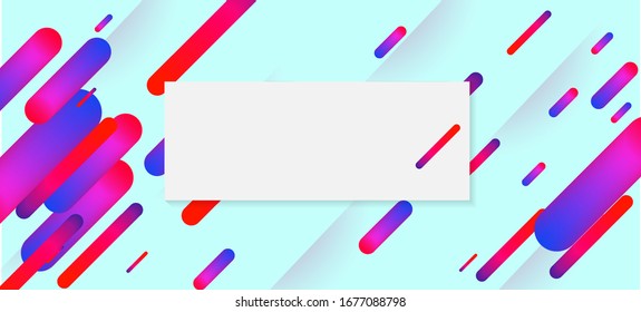 Banner De Líneas De Neon Dinámica Verde Mint. Neon Dynemic Geométrico Memphis. Patrón de movimiento de forma azul rosado púrpura. Diseño de tarjeta de presentación de identidad corporativa. Diseño de Tapa Mínima Colorida de Banner de Venta.