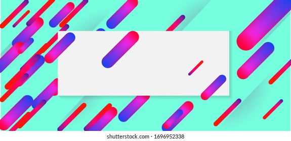 Mint Green Dynamic Neon Lines Banner. Sale Banner Minimal Cover Colorful Design. Neon Dynemic Geometric Memphis. Corporate Identity Business Card Layout. Blue Pink Purple Stripes Motion Design.