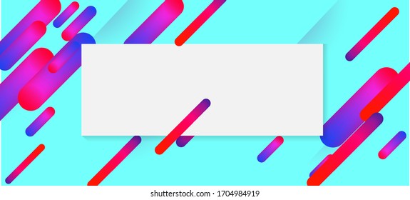 Mint Green Dynamic Neon Shape Banner. Neon Dynemic Geometric Memphis. Corporate Identity Business Card Template. Sale Banner Minimal Cover Colorful Design. Purple Blue Pink Lines Motion Pattern.