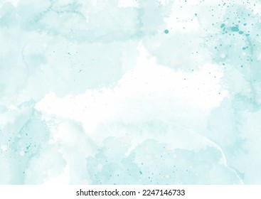 Mint green hand painted watercolour background design