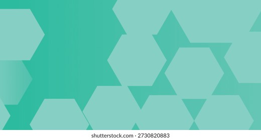 El fondo verde del patrón del hexágono de la menta parece efecto gráfico moderno de la Ilustración vectorial del panal.