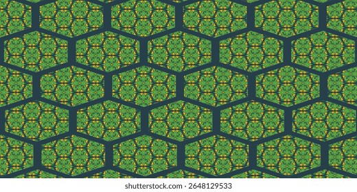 Mint Green Hexagonal Grid Seamless Pattern Trend Vector Abstract Background. Futuristic Technology Repetitive Structure Half Tone Art Illustration. Tileable Classy Graphical Abstraction for Wallpaper