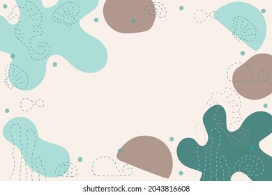 Mint green sea living abstract background, vector illustration.
