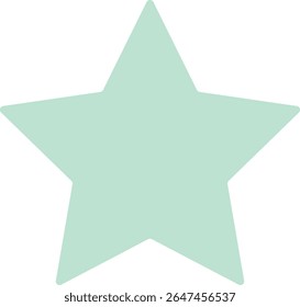 Mint green star shape with clean edges, ideal for labels, speech bubbles, decoration accents, or fun graphic design elements.