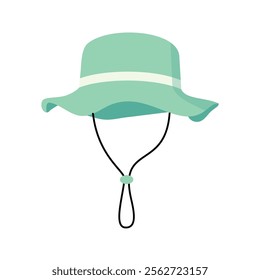 Mint green sun hat with chin strap