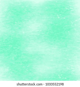 mint green watercolor background pattern with light shades and little white marks, vector illustration