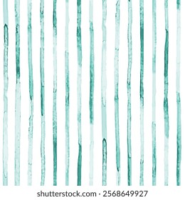 Mint Green Watercolor Stripes Pattern Seamless Repeat