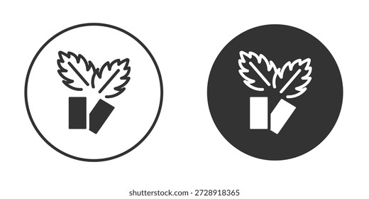 Diseños de Vector de Clipart de icono de goma de menta para proyectos gráficos