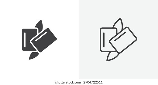 Symbol für Minzgummi. Sammlung von bearbeitbaren Strichlinien und Volumenkörper-Flachstilen.