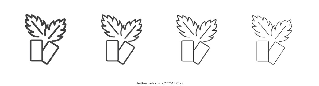 Pictograma Linear do ícone de goma de menta. Ilustração de elemento simples.