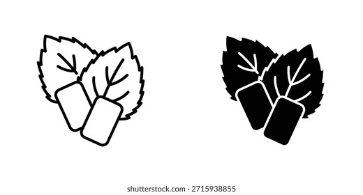 Design-Kollektion für Minzgummi-Symbole. Vektorzeichen und Symbol für UI-Designs