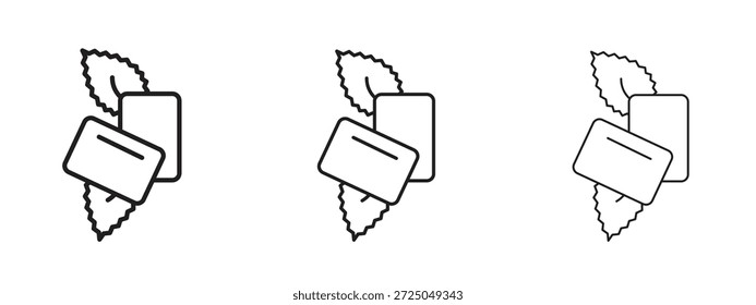 Symbol für Minzgummi. Handgezeichnete Minimalismus Stil Vektorgrafik