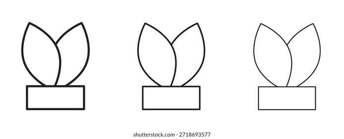 Minze gum Symbol Logo schwarzes Piktogramm Set. Skizze mit dünnen Linien.