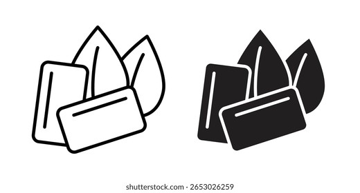Ícone de chiclete de menta Design de logotipo Modelo de vetor Ilustração