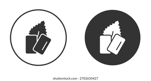 Minze Gummi Symbol Logo Design Illustration Vorlage. Volumenkörper
