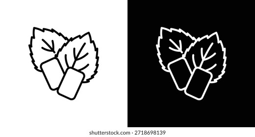 Elemento de logotipo de ícone de chiclete de menta. Ilustração vetorial. EPS10
