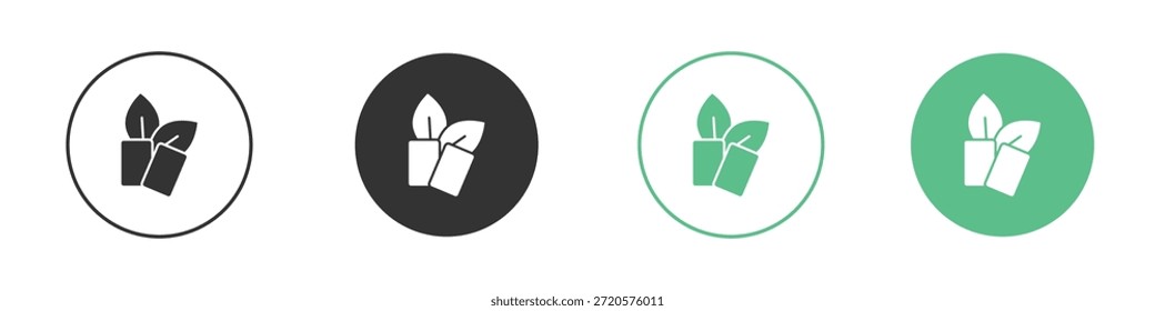 Pictogramas de ícone de goma de menta. Vetor eps 10