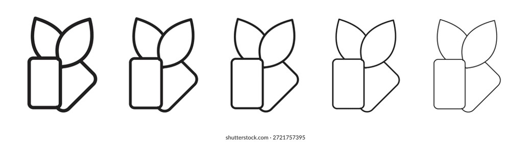 Symbol für Minzgummi. Einfaches Gliederungsformat. Grafikelemente.