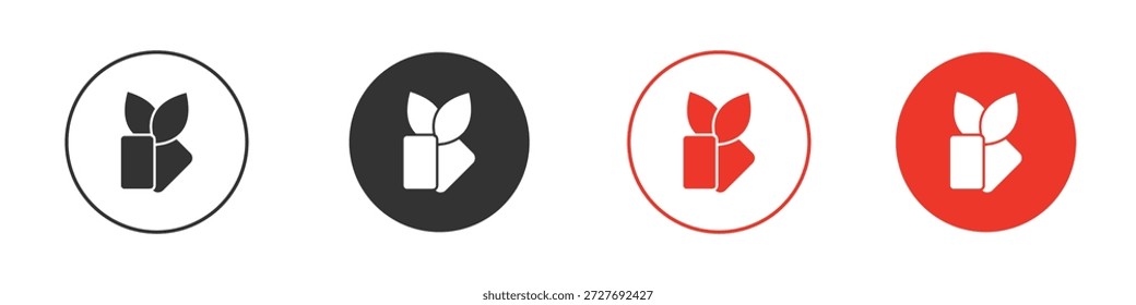 Símbolo de icono de goma de menta. Diseño simple y plano para Web o App móvil. Logotipo de Ilustración vectorial mínima.