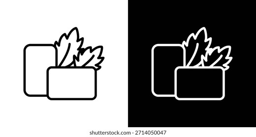 Mint gum icon in thin stroke and flat style.