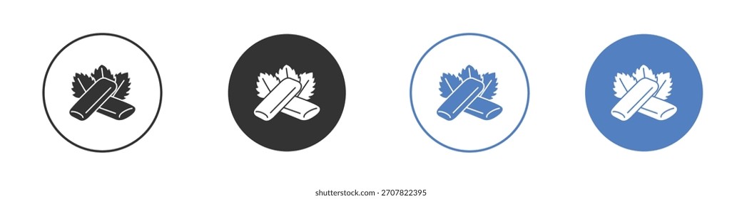 Ilustración de Arte vectorial de icono de goma de menta. para concepto móvil y Diseños web