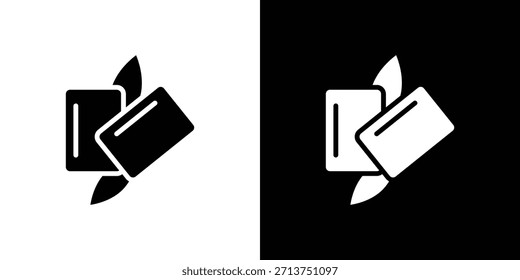 Icono de goma de menta. Ilustración vectorial. Silueta en color negro