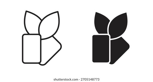 Icono de goma de menta Vector de diseños modernos planos y de trazo