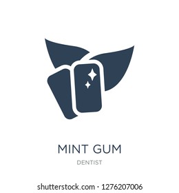 mint gum icon vector on white background, mint gum trendy filled icons from Dentist collection, mint gum vector illustration