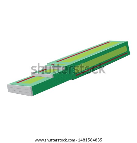 Mint gum stick pack icon. Cartoon of mint gum stick pack vector icon for web design isolated on white background