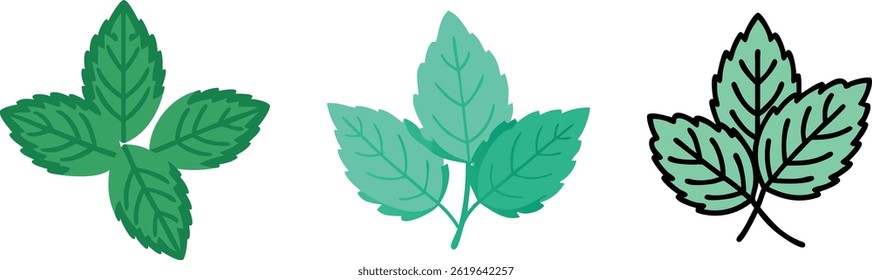 Mint Icon Representing Freshness and Natural Herbs