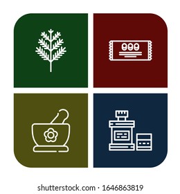 mint icon set. Collection of Dill, Mint, Herbs, Mouthwash icons